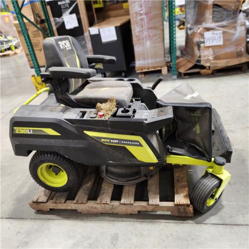 DALLAS LOCATION - AS-IS RYOBI 80V HP Brushless 30 in. Battery Electric Cordless Zero Turn Riding Mower