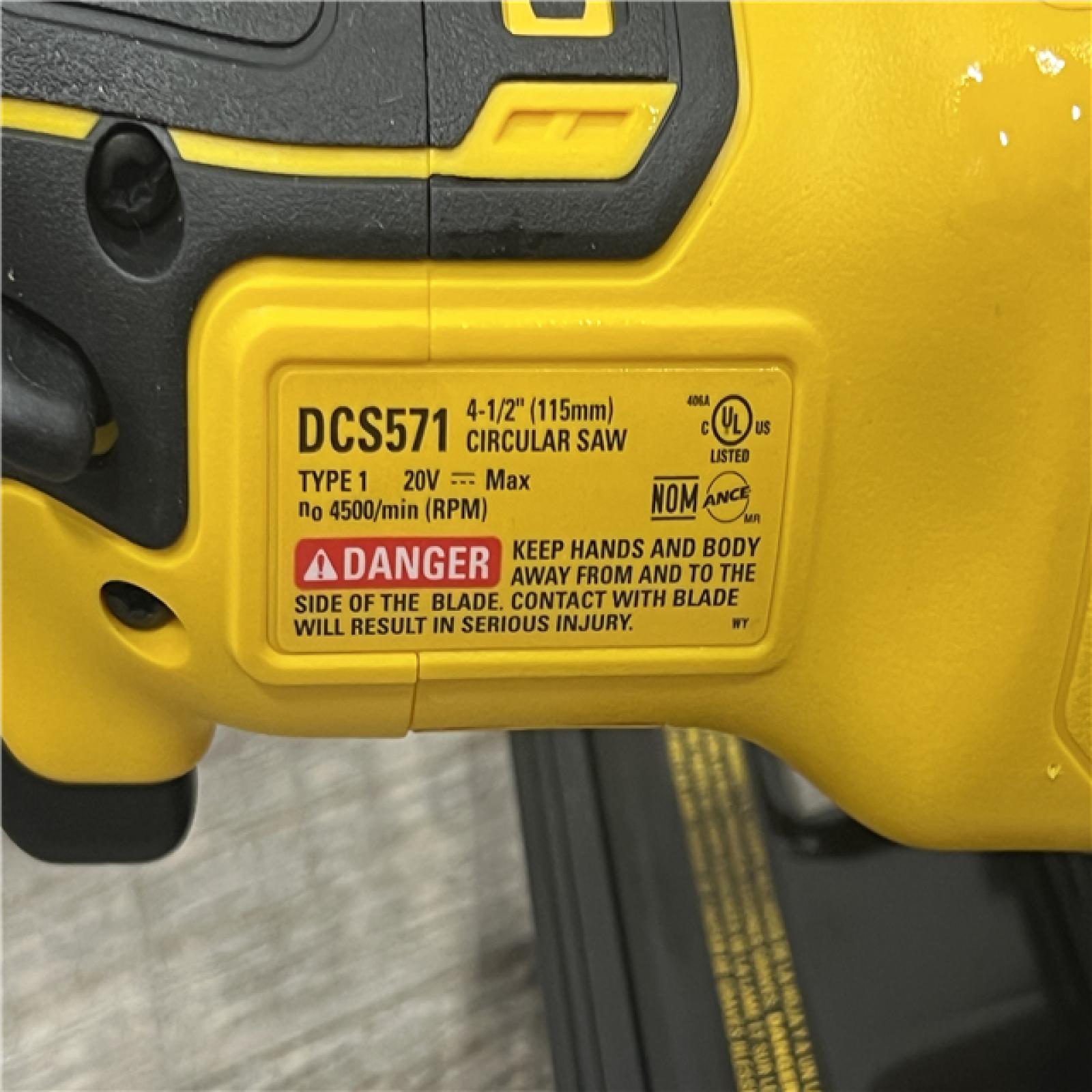 AS-IS DEWALT ATOMIC 20V MAX Cordless Brushless 4-1/2 in. Circular Saw (Tool Only)