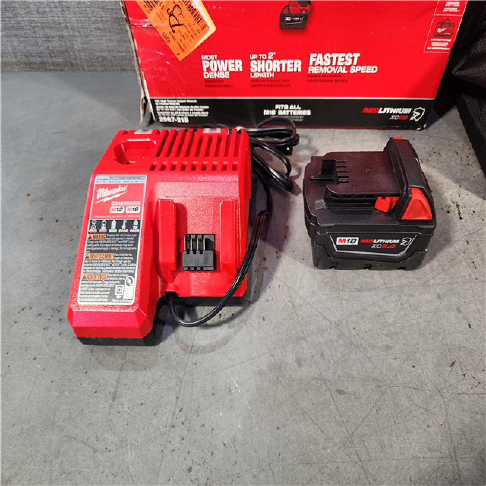 HOUSTON LOCATION - AS-IS Milwaukee M18 1/2 in. Cordless Brushless High Torque Impact Wrench Kit (Battery & Charger)