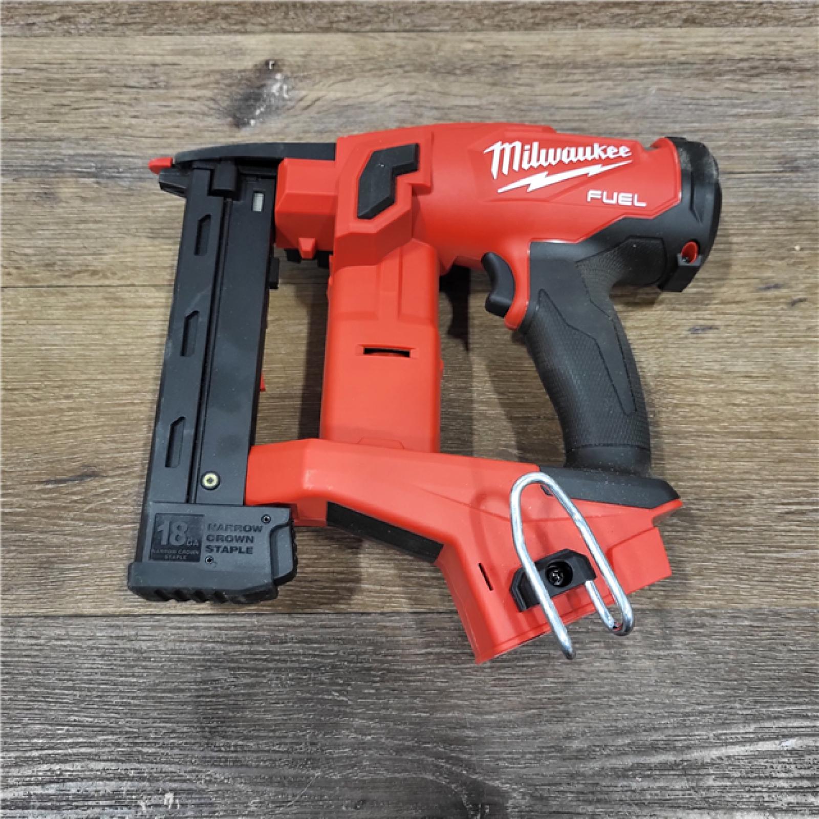 AS-IS M18 FUEL 18-Volt Lithium-Ion Brushless Cordless 18-Gauge 1/4 in. Narrow Crown Stapler (Tool-Only)