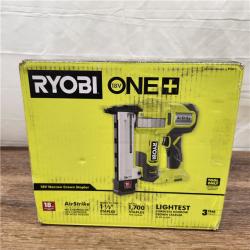 AS IS RYOBI ONE+ 18V 18-Gauge Cordless AirStrike Narrow Crown Stapler (Tool Only)