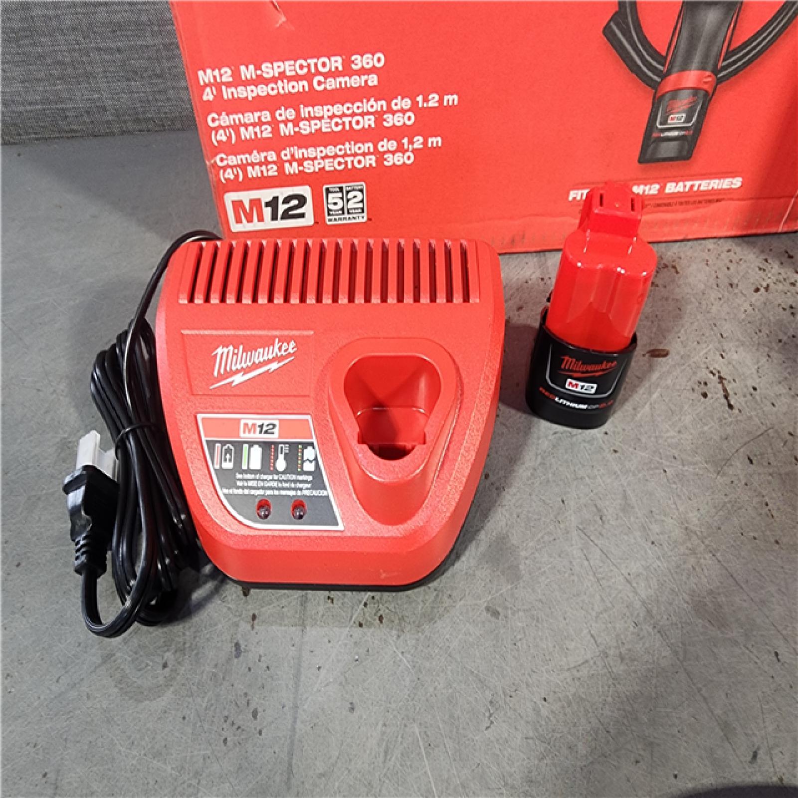 HOUSTON LOCATION - AS-IS M12 12V Lithium-Ion Cordless M-SPECTOR 360-Degree 4 Ft. Inspection Camera Kit