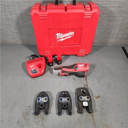 HOUSTON LOCATION - AS-IS Milwaukee M12 Force Logic Press Tool 1/2 in. to 1 in. Kit