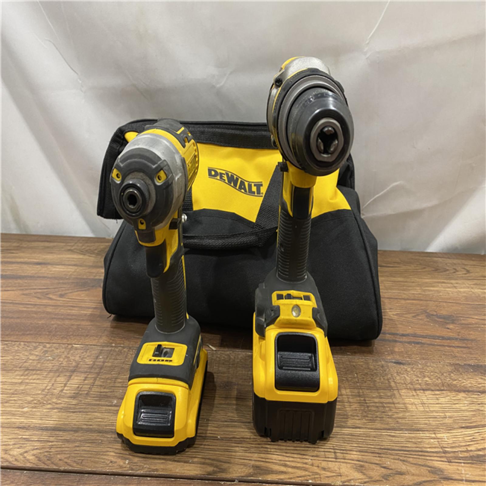 AS IS DEWALT 20V MAX Cordless Brushless Hammer Drill/Driver 2 Tool Combo Kit with FLEXVOLT ADVANTAGE