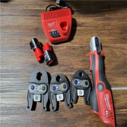 CALIFORNIA AS-IS MILWAUKEE M12 FORCE LOGIC PRESS TOOL 1/2-1 KIT