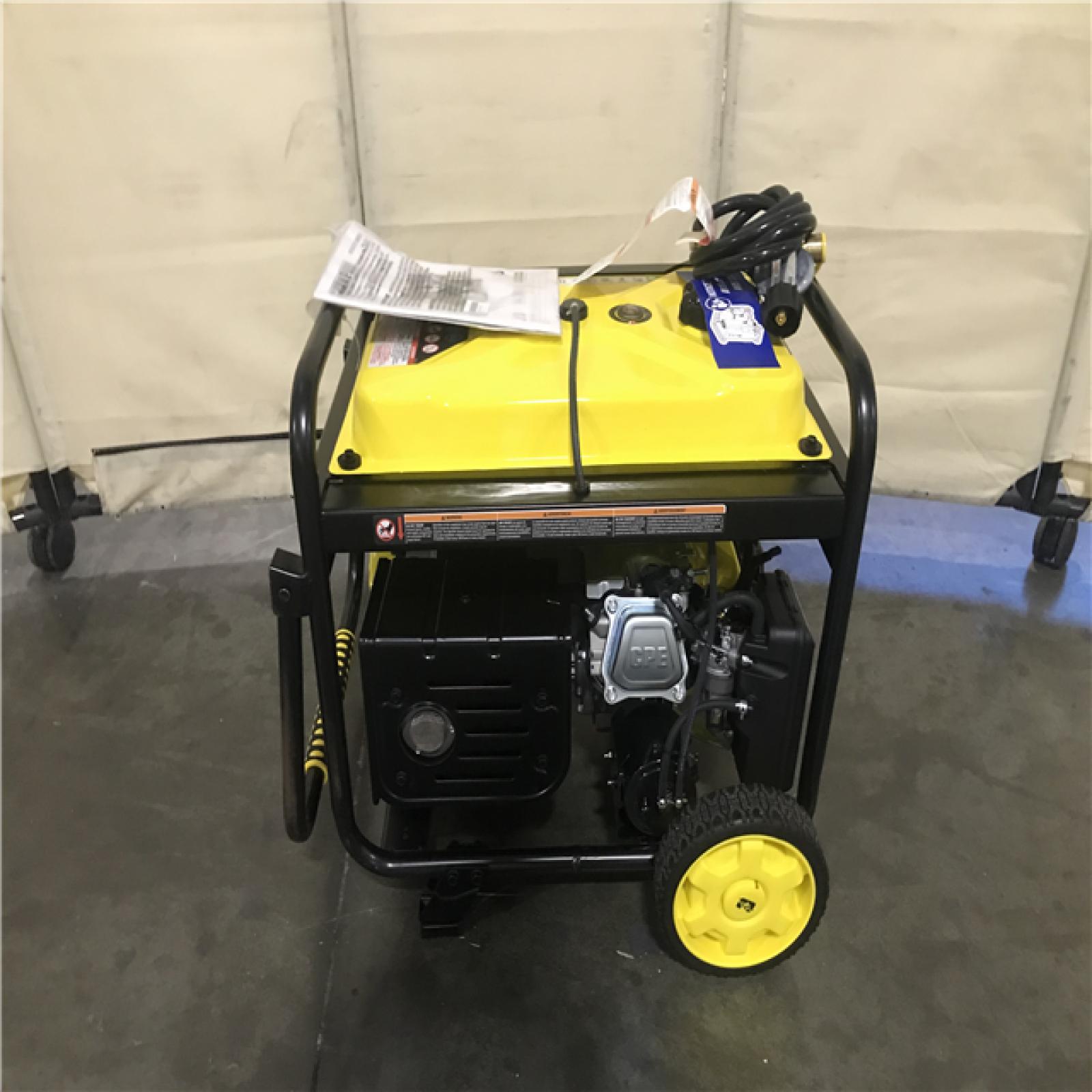 California AS-IS Champion 4550/3650-Watt Electric Start Gas and Propane Dual Fuel Powered RV Ready Portable Generator