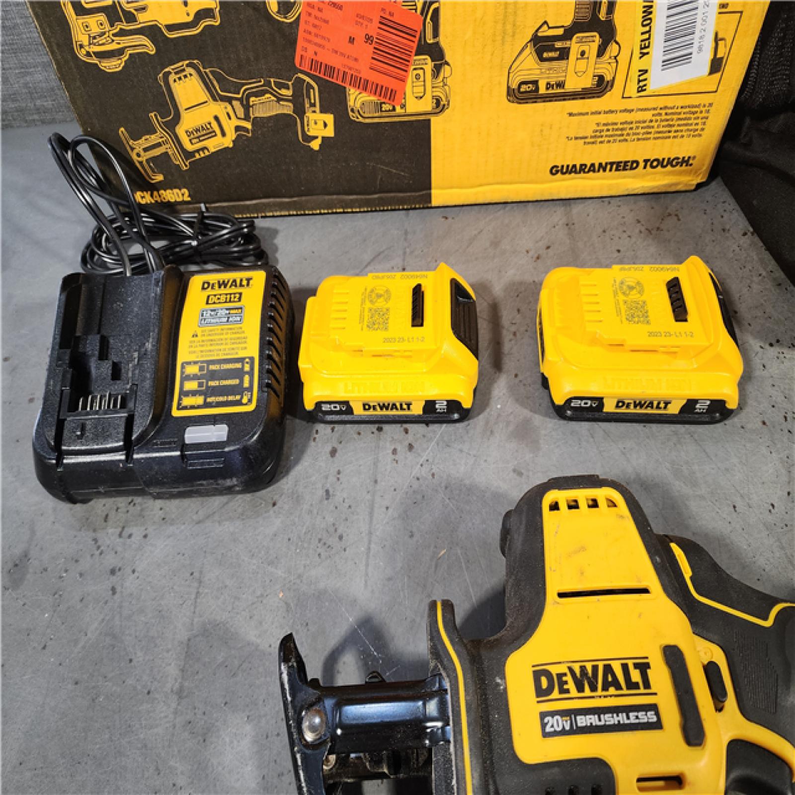 HOUSTON LOCATION - AS-IS DeWalt 20V MAX ATOMIC Cordless Brushless 4 Tool Combo Kit