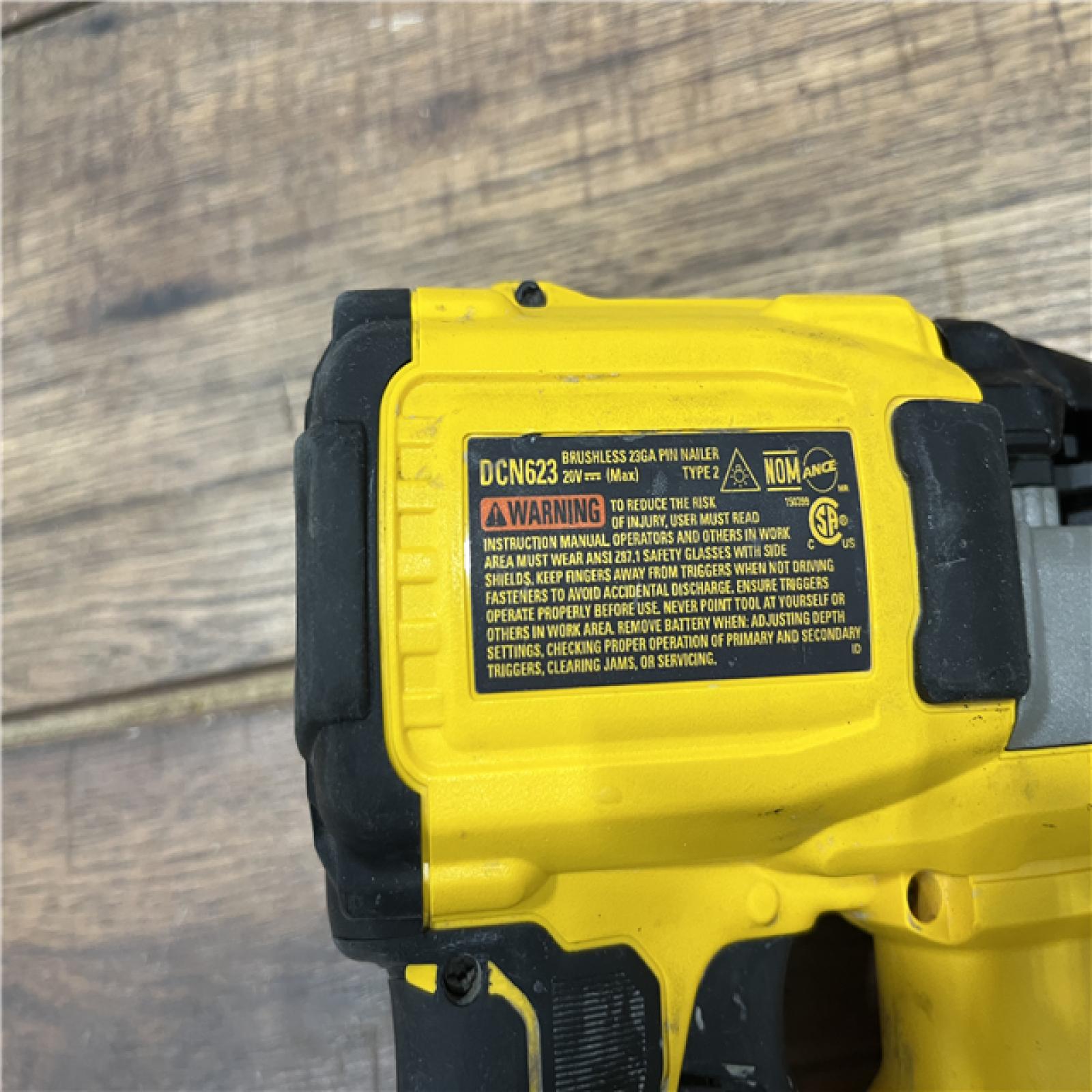 AS-IS DeWalt 20V MAX 23 Ga. Cordless Compact Pin Nailer Tool Only 20 V