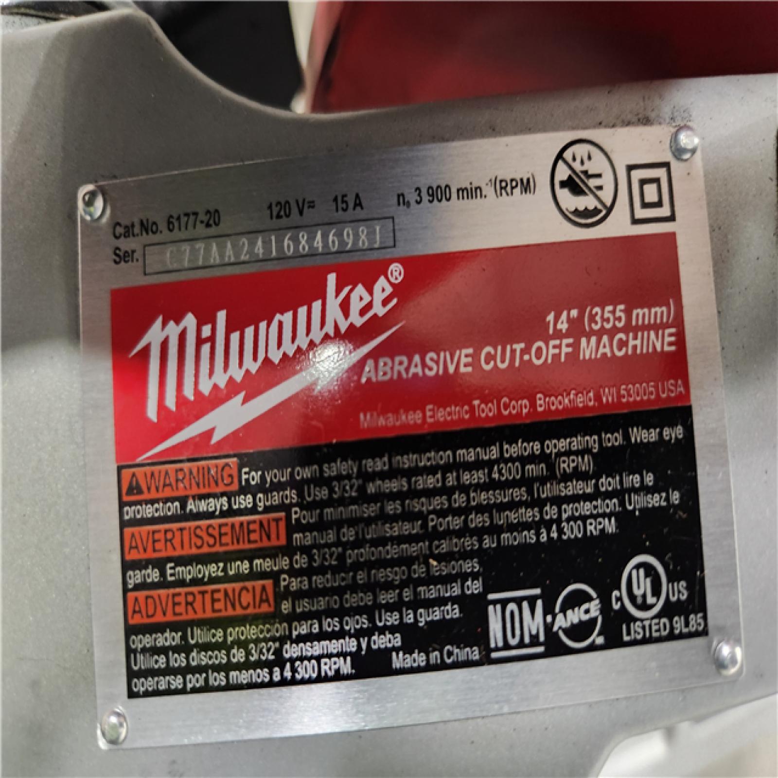 Phoenix Location Milwaukee 14 in. 15 Amp Abrasive Cut-Off Machine