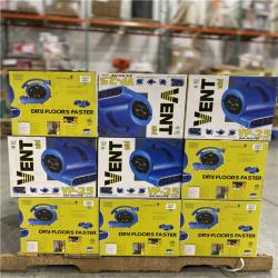 DALLAS LOCATION -B-Air 1/4 HP Air Mover Blower Fan for Water Damage Restoration Carpet Dryer Floor Home and Plumbing Use in Green  - PALLET ( UNITS  27  ) )S