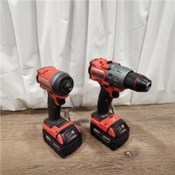 AS-IS Milwaukee M18 FUEL 18V Lithium-Ion Brushless Cordless Hammer Drill and Impact Driver Combo Kit (2-Tool) with 2 Batteries