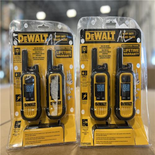 NEW! - Dewalt - 22-Channel FRS/GMRS 2-Way Radios (Pair) - Yellow/Black -(2 PACKS)