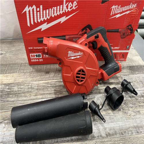 AS-IS Milwaukee M18 18-Volt Lithium-Ion Cordless Compact Blower (Tool-Only)