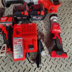 HOUSTON LOCATION - AS-IS (APPEARS LIKE NEW) M18 18V Lithium-Ion Cordless Combo Tool Kit with Two 3.0Ah Batteries, 1-Charger, 1-Tool Bag (4-Tool)