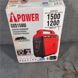 HOUSTON LOCATION - AS-IS 1500-Watt Recoil Start Gasoline Powered Ultra-Light Inverter Generator with 60cc OHV Engine and CO Sensor Shutdown