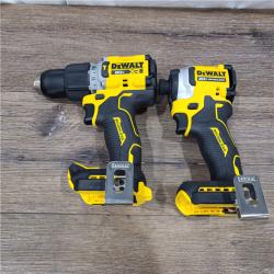 AS-IS DEWALT 20V MAX XR Hammer Drill and ATOMIC Impact Driver 2 Tool Cordless Combo Kit with (2) 4.0Ah Batteries, Charger, and Bag