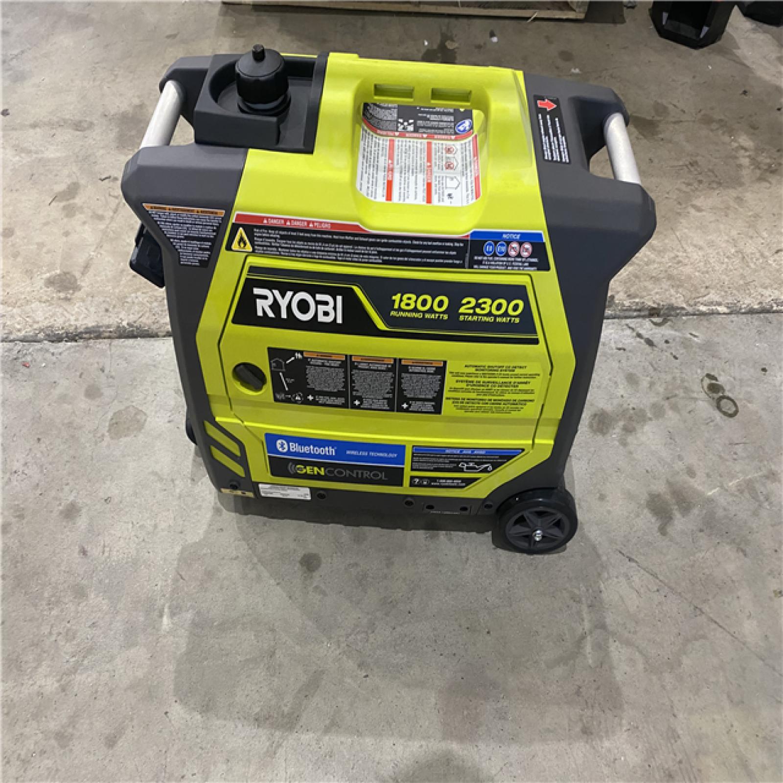 Houston location AS-IS RYOBI Generador Inversor De 2300 Watts Con Bluetooth Y Onda Sinusoidal Pura