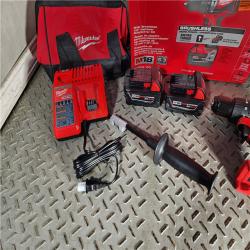 HOUSTON LOCATION - AS-IS (APPEARS LIKE NEW) Milwaukee M18 18-Volt Lithium-Ion Brushless Cordless 1/2 in. Compact Hammer Drill/Driver Kit w/Two 4.0Ah Batteries, Charger and Hard Case