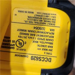 AS-IS Dewalt 7605686 12 in. 20V Battery Powered Chainsaw