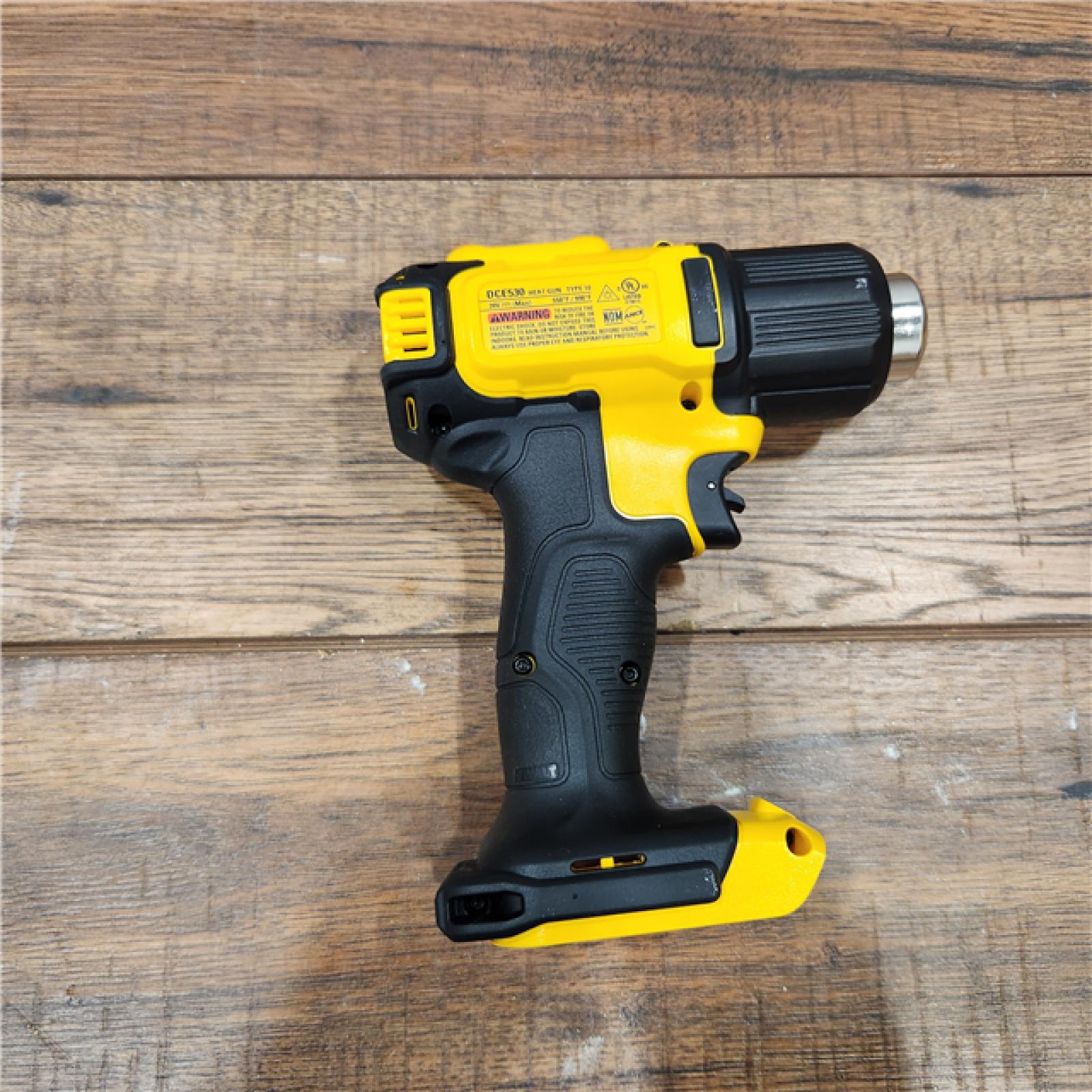 AS-IS Dewalt 20-Volt MAX Cordless Compact Heat Gun with Flat & Hook Nozzle Attachments (Tool-Only)