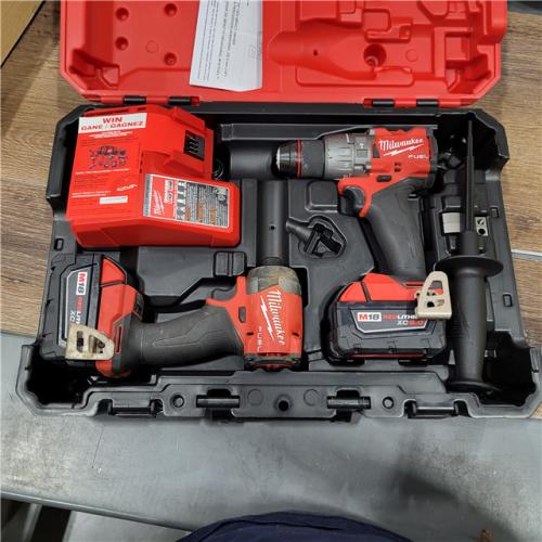 AS-IS Milwaukee M18 FUEL 18V Lithium-Ion Brushless Cordless Hammer Drill and Impact Driver Combo Kit (2-Tool) with 2 Batteries