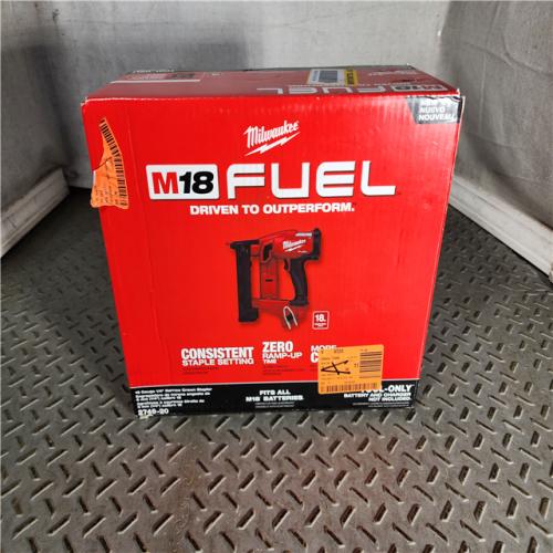 HOUSTON LOCATION - AS-IS M18 FUEL 18-Volt Lithium-Ion Brushless Cordless 18-Gauge 1/4 in. Narrow Crown Stapler (Tool-Only)