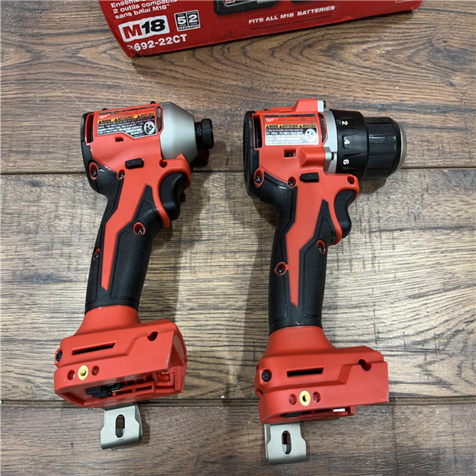 AS-IS Milwaukee M18 Compact Brushless 2-Tool Combo Kit