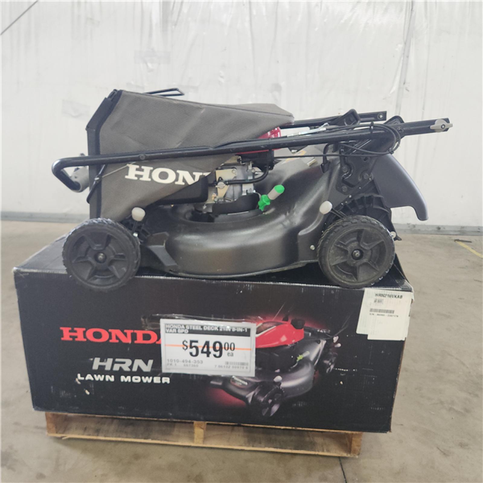 Houston Location - AS-IS Honda Lawn Mower HRN216