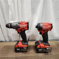 AS-IS Milwaukee M18 FUEL 18V Lithium-Ion Brushless Cordless Hammer Drill and Impact Driver Combo Kit (2-Tool) with 2 Batteries