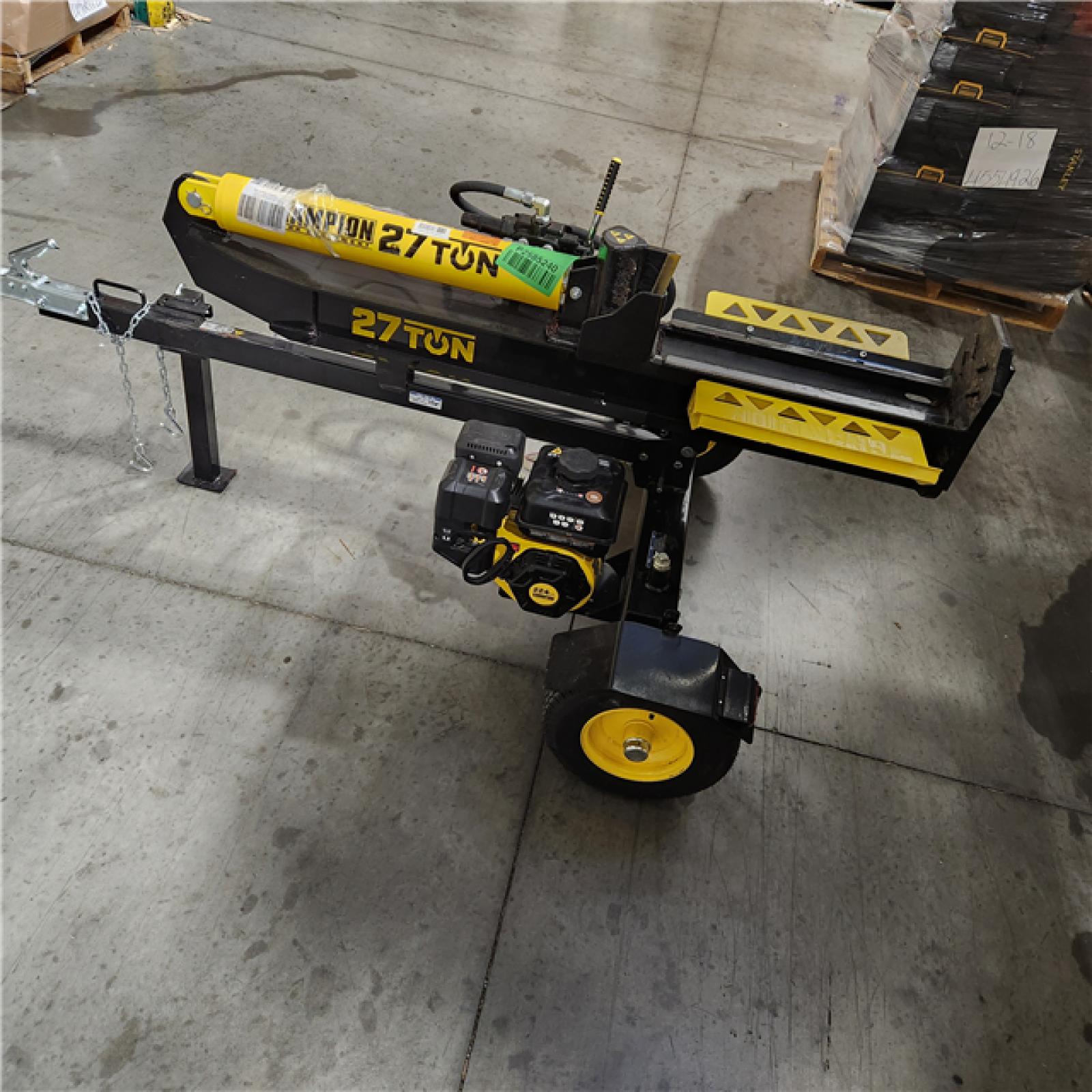 Dallas Location - As-Is Champion Power Equipment 27 Ton 224 cc Gas Powered Hydraulic Wood Log Splitter