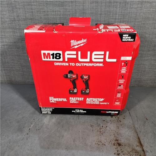 HOUSTON LOCATION - AS-IS (APPEARS LIKE NEW) Milwaukee M18 FUEL 18V Lithium-Ion Brushless Cordless Hammer Drill and Impact Driver Combo Kit (2-Tool) with 2 Batteries