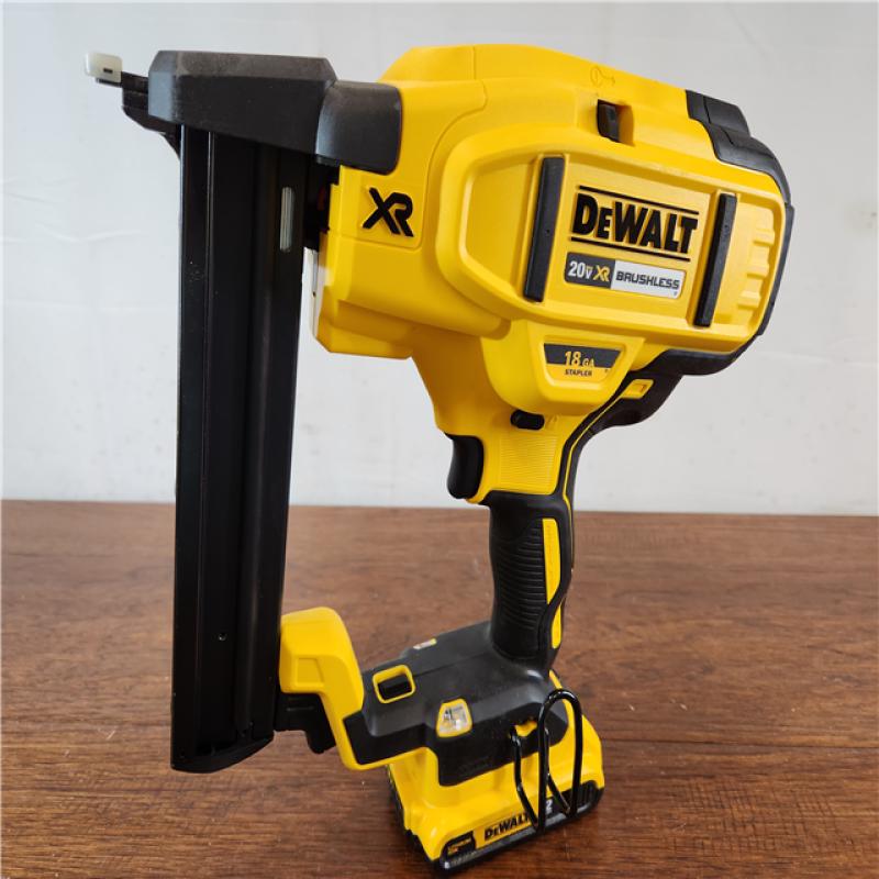 AS IS DeWalt 20V MAX Cordless 18 Gauge Narrow Crown Stapler Kit