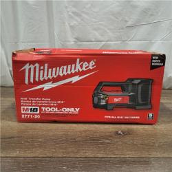 AS-IS M18 18-Volt 1/4 HP Lithium-Ion Cordless Transfer Pump (Tool Only)