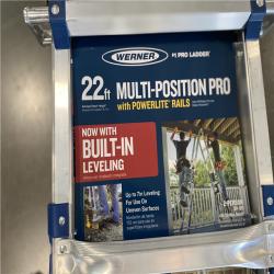 DALLAS LOCATION - Werner 22 ft. Reach Aluminum 5-in-1 Multi-Position Pro Ladder with Built-in Leveling 375 lbs