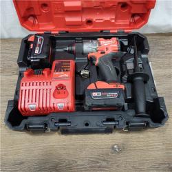 AS-IS Milwaukee 2904-22 Hammer Drill Driver Kit with Batteries  Charger & Tool Case  Red