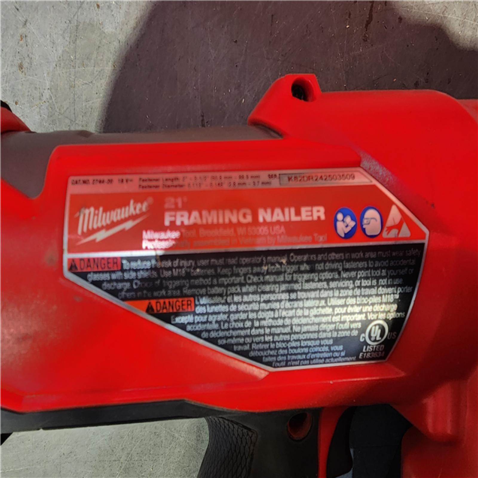 HOUSTON LOCATION - AS-IS Milwaukee 2744-20 M18 FUEL 21-Degree Cordless Framing Nailer (Tool Only)