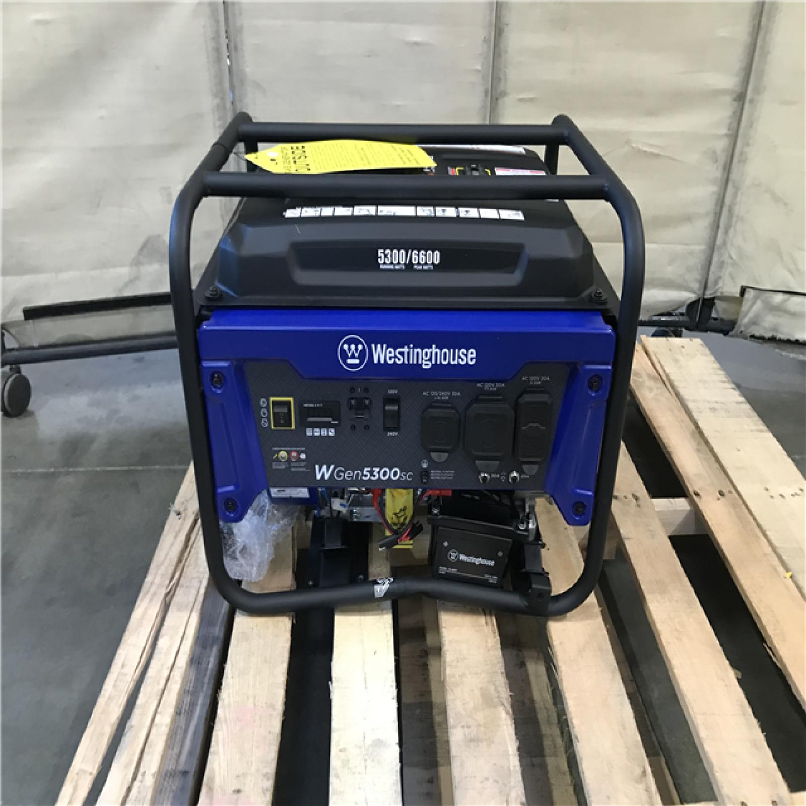 California AS-IS Westinghouse 6600 Peak Watt Electric Start Portable Gas Powered Generator with CO Sensor