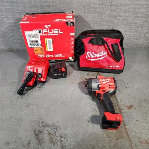 HOUSTON LOCATION - AS-IS Milwaukee M18 1/2 in. Cordless Brushless High Torque Impact Wrench Kit (Battery & Charger)