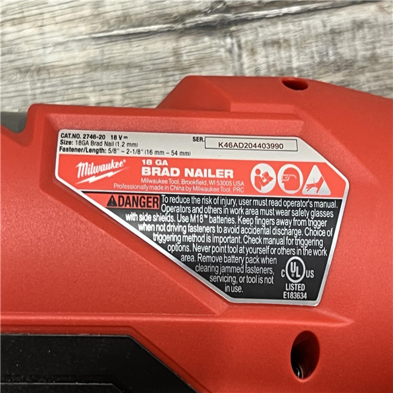 AS-IS Milwaukee M18 Fuel 18V Brushless 18-Gauge Brad Nailer 2746-20 (Bare Tool)