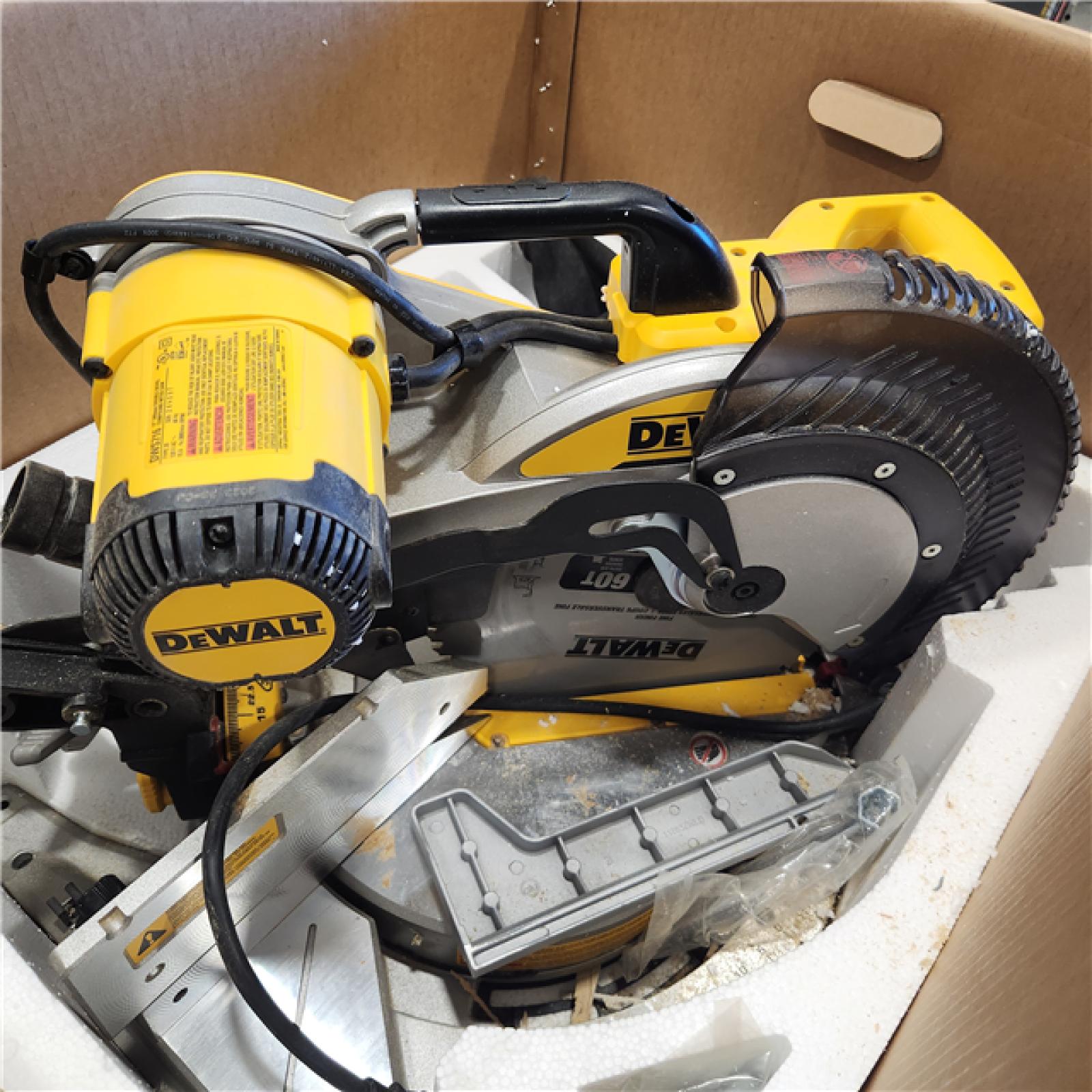 AS-IS DeWalt 15 Amp Corded 12 in. Compound Double Bevel Miter Saw