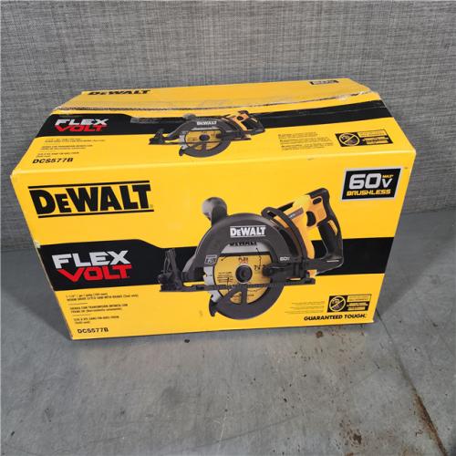 HOUSTON LOCATION - AS-IS DEWALT FLEXVOLT 60V MAX Cordless Brushless 7-1/4 in. Wormdrive Style Circular Saw (Tool Only)