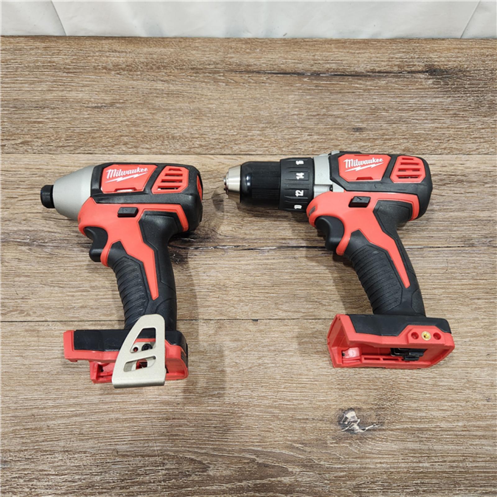 AS-IS Milwaukee M18 18V Cordless Brushed 2 Tool Drill/Driver and Impact Driver Kit