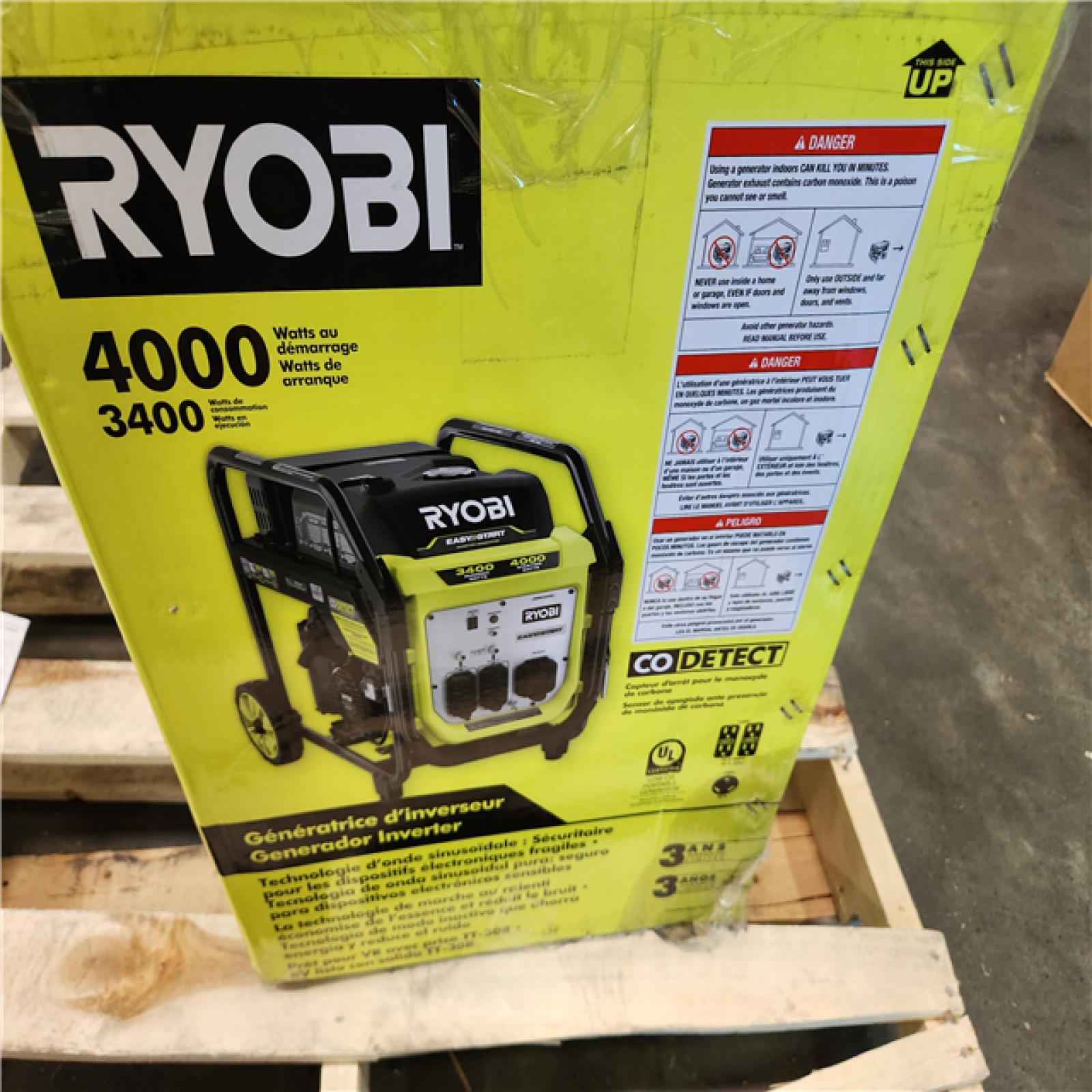 California AS-IS Ryobi 3400 Running Watt 4000 Starting Watt Power Inverter Generator