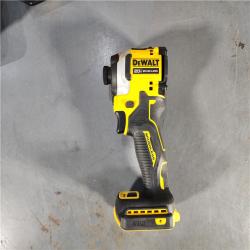 HOUSTON LOCATION - AS-IS (APPEARS LIKE NEW) DEWALT ATOMIC 20V MAX Lithium-Ion Cordless 1/4 in. Brushless Impact Driver Kit, 5 Ah Battery, Charger, and Bag