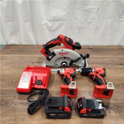 AS-IS M18 18-Volt Lithium-Ion Brushless Cordless Combo Kit (4-Tool) with 2-Batteries, 1-Charger and Tool Bag
