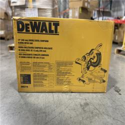 DALLAS LOCATION - DEWALT 15 Amp Corded 12 in. Double Bevel Sliding Compound Miter Saw, Blade Wrench and Material Clamp