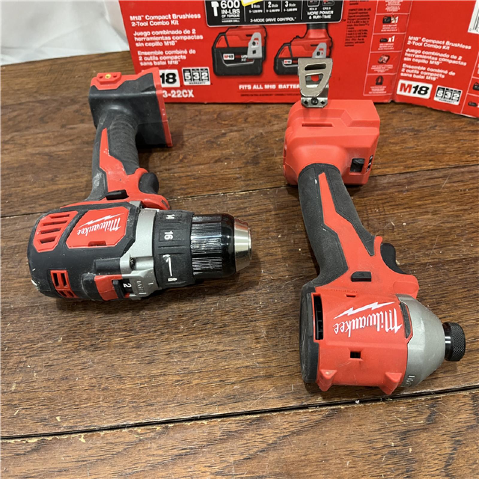 AS-ISMilwaukee M18 Compact Brushless 2-Tool Combo Kit