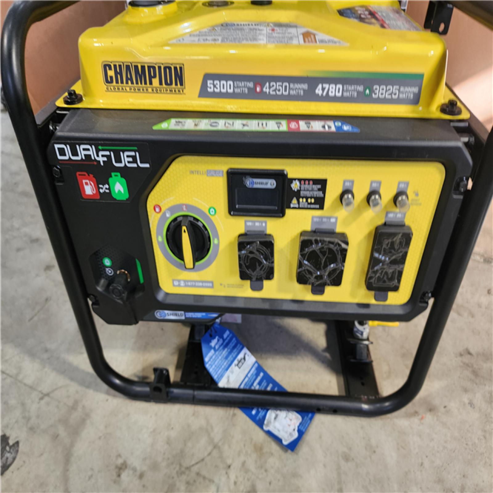 HOUSTON LOCATION - AS-IS (APPEARS LIKE NEW) 5300/4250-Watt Gasoline and Propane Powered Dual Fuel Portable Generator with CO Shield