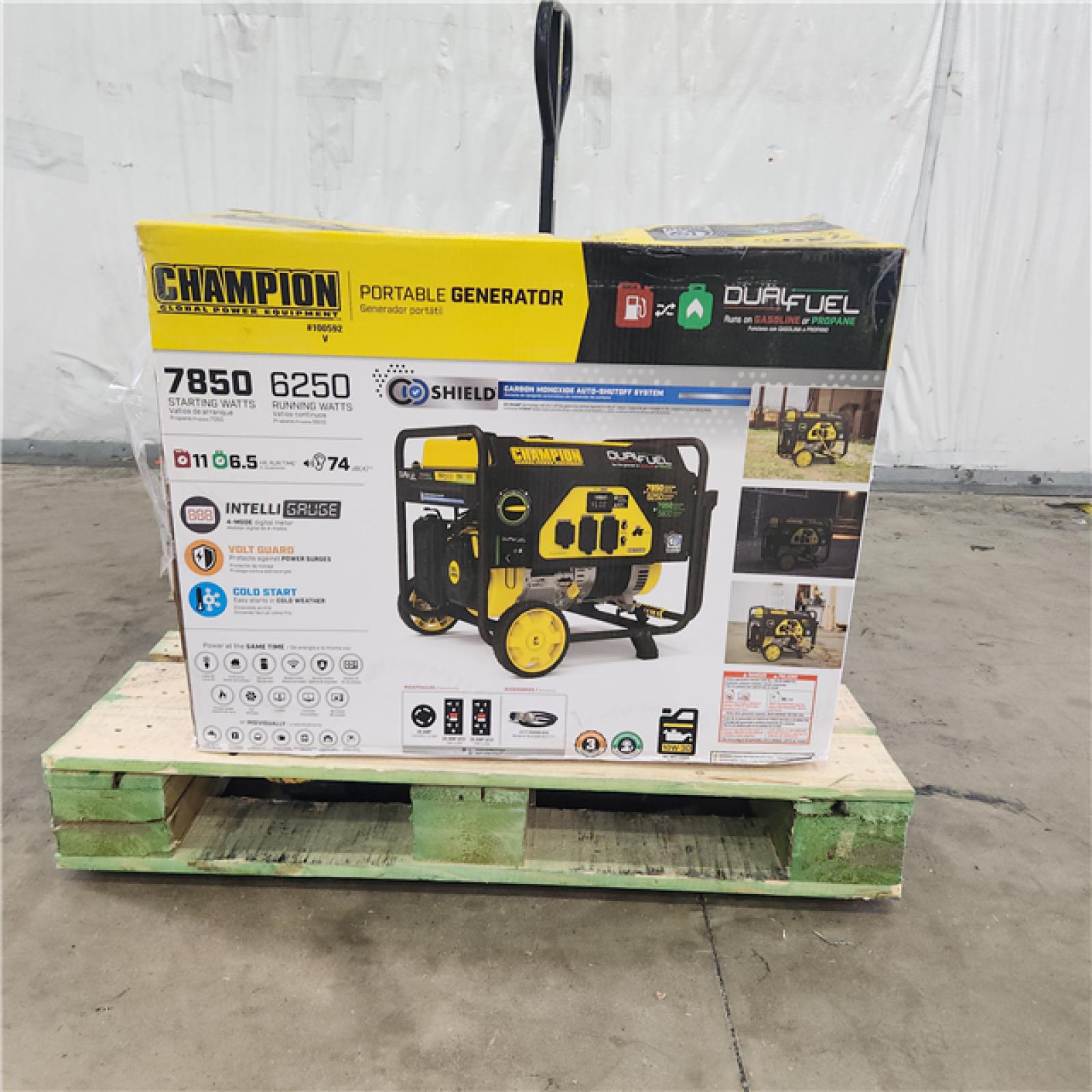 Houston Location - AS-IS Champion 6250 Running Watts Generator