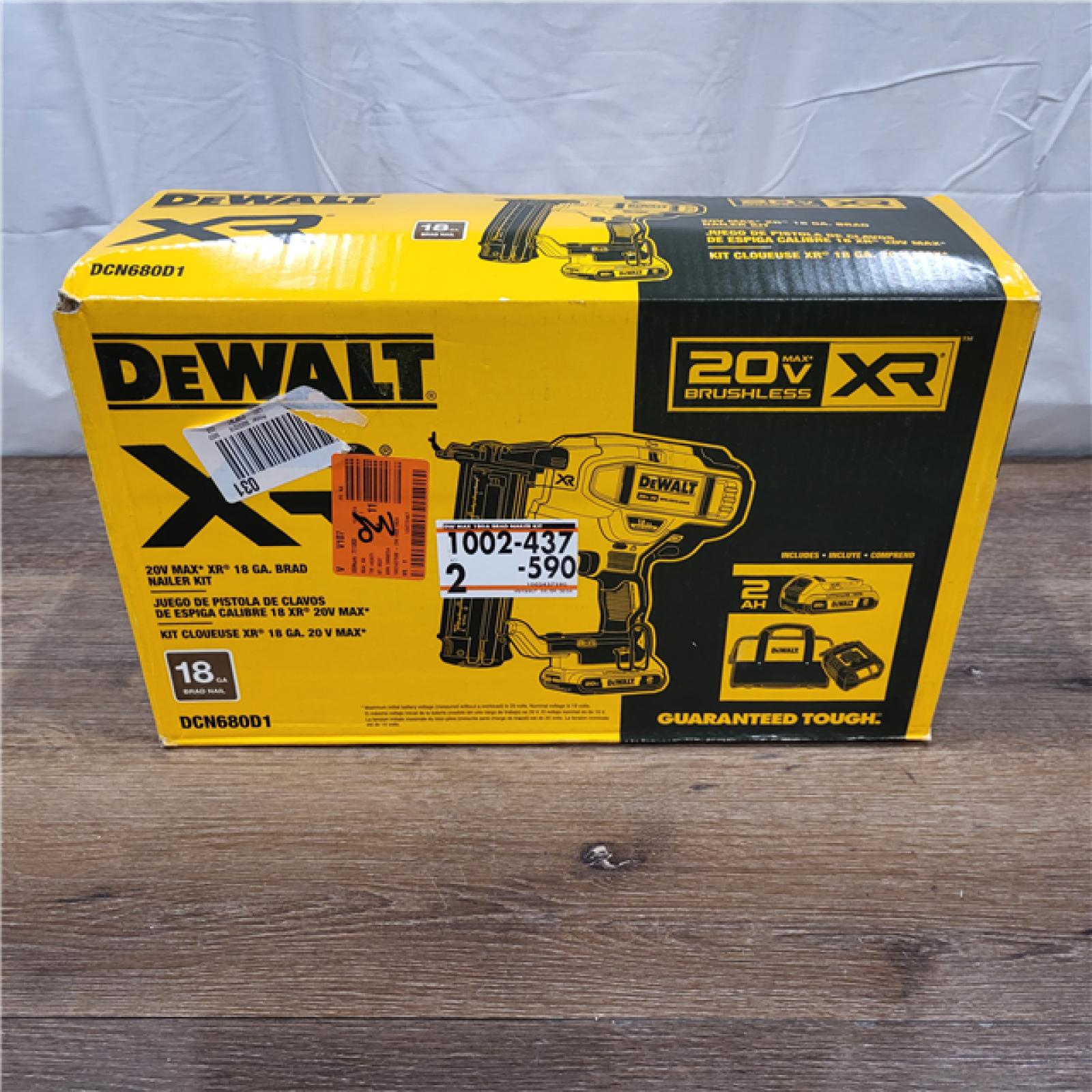 AS-IS DEWALT 20V MAX XR 18 Gauge Brad Nailer Kit